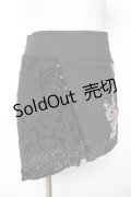 Ozz On / 龍刺繍アシメスカート  黒 Y-25-12-01-129-OO-SK-SZ-ZY