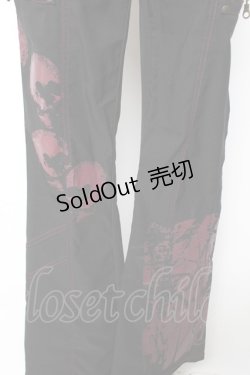 画像3: Ozz On / 英字ptフレアパンツ  黒 Y-25-12-01-130-OO-PA-SZ-ZY