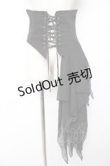 BPN / 燕尾デザインアシメソフトコルセット M 黒 Y-25-12-01-132-GO-SK-SZ-ZY