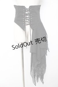 BPN / 燕尾デザインアシメソフトコルセット M 黒 Y-25-12-01-132-GO-SK-SZ-ZY