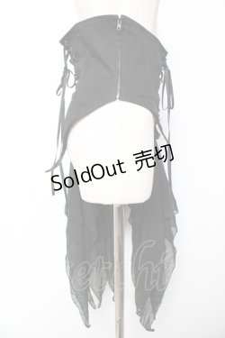 画像4: BPN / 燕尾デザインアシメソフトコルセット M 黒 Y-25-12-01-132-GO-SK-SZ-ZY