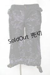 Ozz On / 龍プリントハーフパンツ  黒×紫 Y-25-12-01-133-OO-PA-SZ-ZY