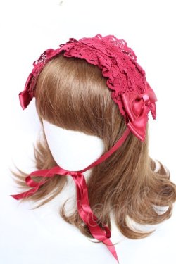 画像1: BABY, THE STARS SHINE BRIGHT / レースフリルリボンヘッドドレス  エンジ Y-25-12-01-020-BA-AC-SZ-ZY