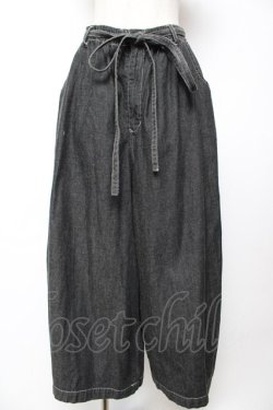 画像1: powder / ソフトデニムパンツ F 黒 Y-25-12-01-138-LO-PA-SZ-ZY