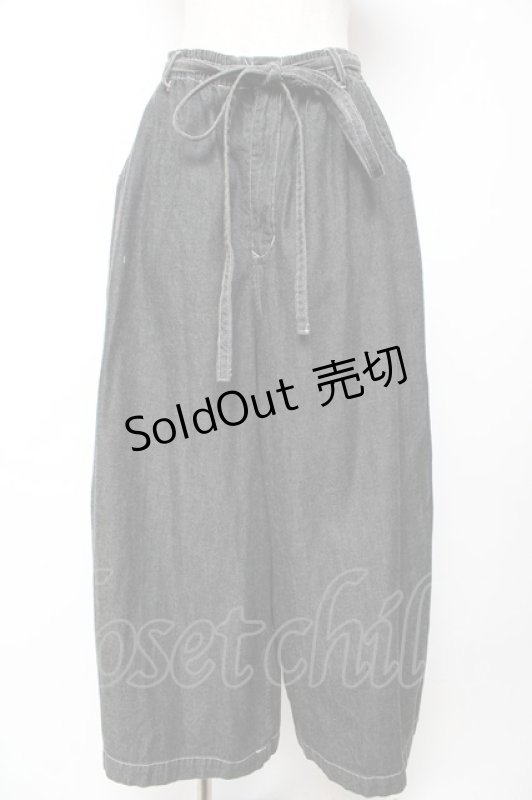 画像1: powder / ソフトデニムパンツ F 黒 Y-25-12-01-138-LO-PA-SZ-ZS (1)