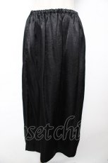 画像1: powder / しわ加工サテンスカート F 黒 Y-25-12-01-140-LO-SK-SZ-ZT620 (1)