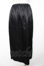 画像2: powder / しわ加工サテンスカート F 黒 Y-25-12-01-140-LO-SK-SZ-ZT620 (2)