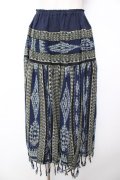 WONDERFUL WORLD / 裾タッセルスカート F 紺 Y-25-12-01-141-LO-SK-SZ-ZY