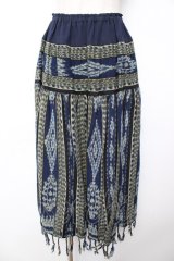 WONDERFUL WORLD / 裾タッセルスカート F 紺 Y-25-12-01-141-LO-SK-SZ-ZY