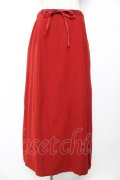 powder / サイドスリットロングスカート F 赤 Y-25-12-01-142-LO-SK-SZ-ZY