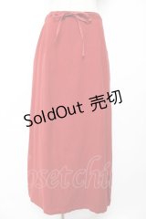 powder / サイドスリットロングスカート F 赤 Y-25-12-01-142-LO-SK-SZ-ZY