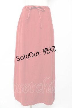 画像1: powder / サイドスリットロングスカート F 赤 Y-25-12-01-142-LO-SK-SZ-ZY