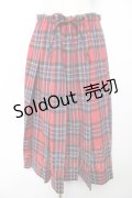 powder / タータンチェック柄スカート F 赤 Y-25-12-01-145-LO-SK-SZ-ZY