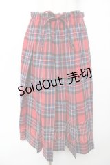 powder / タータンチェック柄スカート F 赤 Y-25-12-01-145-LO-SK-SZ-ZY