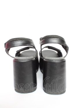 画像3: YOSUKE / 厚底ベルティッドサンダル S 黒 Y-25-12-01-021-PU-SH-SZ-ZY