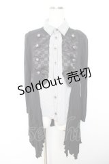 ALGONQUINS / ダブルボタンレイヤードシャツ  黒 Y-25-12-01-022-AL-BL-SZ-ZY