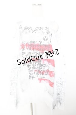 画像1: h.ANARCHY / RAVRAGE Gauze Shirt  ホワイト Y-25-12-01-023-HN-BL-SZ-ZY