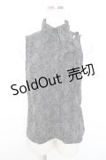 PEACE NOW / アームカバー付きパイソン柄ブラウス M 黒×グレー Y-25-12-01-028-PU-BL-SZ-ZY