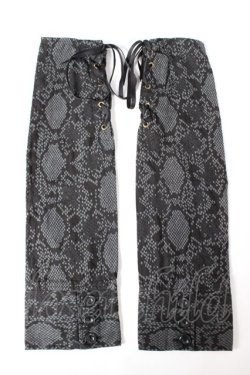 画像3: PEACE NOW / アームカバー付きパイソン柄ブラウス M 黒×グレー Y-25-12-01-028-PU-BL-SZ-ZY