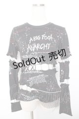 h.ANARCHY / 飛沫pt安ピンセパレートカットソー  黒 Y-25-12-01-029-HN-TO-SZ-ZY
