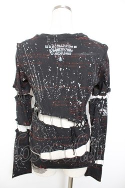 画像2: h.ANARCHY / 飛沫pt安ピンセパレートカットソー  黒 Y-25-12-01-029-HN-TO-SZ-ZY