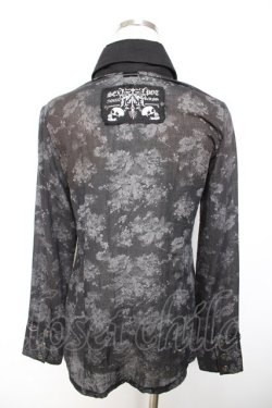 画像2: SEX POT ReVeNGe / 花柄ガーゼブラウス M 黒 Y-25-12-01-030-SP-BL-SZ-ZY