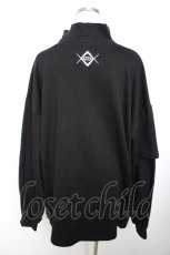 画像2: REFLEM / ハイネックダメージプルオーバースウェット F ブラック Y-25-12-01-033-PU-TO-SZ-ZT0408Y (2)