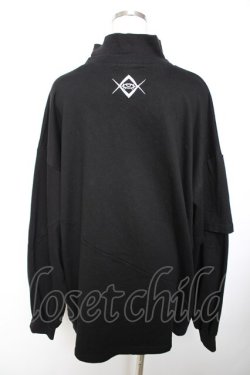 画像2: REFLEM / ハイネックダメージプルオーバースウェット F ブラック Y-25-12-01-033-PU-TO-SZ-ZY