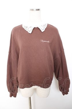 画像1: INGNI / レース襟トレーナー  茶 Y-25-12-01-034-LO-TO-SZ-ZY
