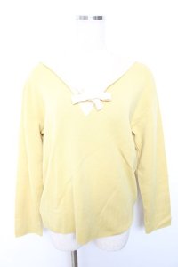 INGEBORG / セーラー襟ニット  イエロー Y-25-12-01-037-LO-TO-SZ-ZY