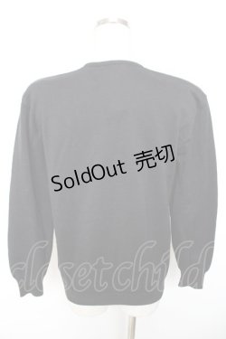 画像2: INGEBORG / ロゴVネックニット  黒 Y-25-12-01-038-LO-TO-SZ-ZY