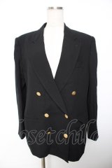 INGEBORG / W金ボタンテーラードジャケット F 黒 Y-25-12-01-041-LO-JA-SZ-ZY