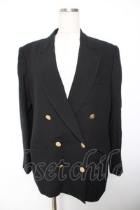 INGEBORG / W金ボタンテーラードジャケット F 黒 Y-25-12-01-041-LO-JA-SZ-ZY