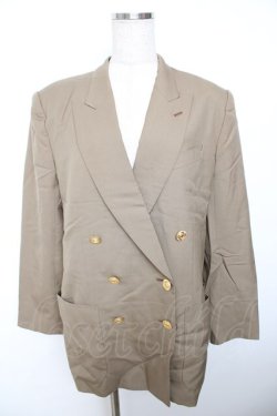 画像1: INGEBORG / W金ボタンテーラードジャケット F カーキ Y-25-12-01-042-LO-JA-SZ-ZY