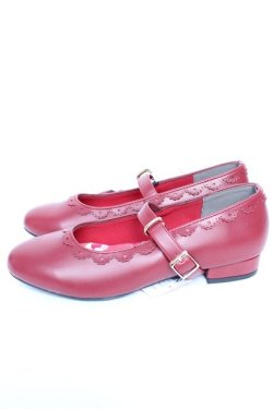 画像2: m petit by misako / AMPUキティベルトパンプス LL 濃赤 Y-25-12-04-039-LO-SH-SZ-ZY