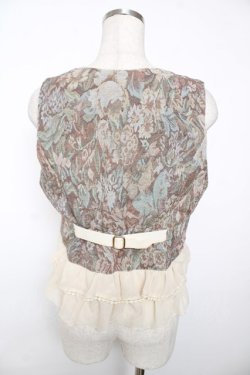 画像2: axes femme / 裾フリルタッセルベスト M 茶 Y-25-12-04-043-AX-TO-SZ-ZY