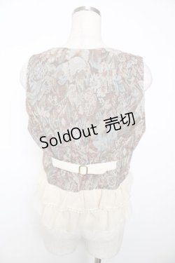 画像2: axes femme / 裾フリルタッセルベスト M 茶 Y-25-12-04-043-AX-TO-SZ-ZS