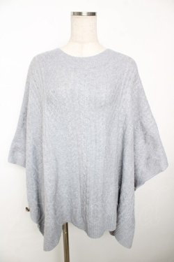 画像1: axes femme / ハイネックニットポンチョ M グレー Y-25-12-04-046-AX-TO-SZ-ZY