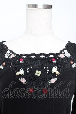 画像3: axes femme / ローズガーデン×蝶レースプルオーバー M 黒 Y-25-12-04-050-AX-TO-SZ-ZY