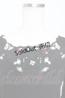 画像3: axes femme / ローズガーデン×蝶レースプルオーバー M 黒 Y-25-12-04-050-AX-TO-SZ-ZS