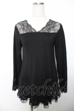 画像1: axes femme / プリーツロングインナー M 黒 Y-25-12-04-051-AX-TO-SZ-ZY