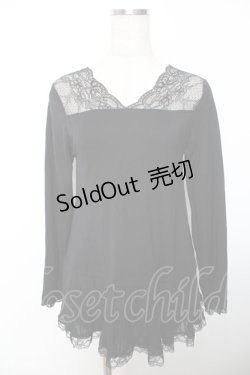 画像1: axes femme / プリーツロングインナー M 黒 Y-25-12-04-051-AX-TO-SZ-ZY