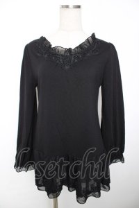 axes femme / レース使いロングインナー M 黒 Y-25-12-04-052-AX-TO-SZ-ZY