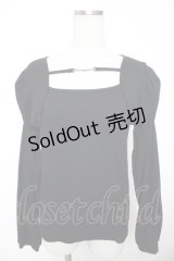 axes femme / ビット付マトン袖トップス F 黒 Y-25-12-04-053-AX-TO-SZ-ZY