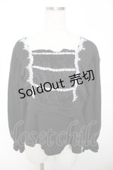 axes femme / ウエストリボンカットソープルオーバー M 黒 Y-25-12-04-054-AX-TO-SZ-ZY