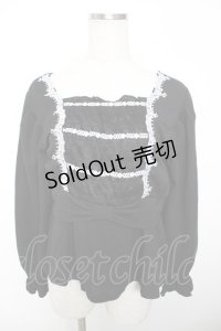 axes femme / ウエストリボンカットソープルオーバー M 黒 Y-25-12-04-054-AX-TO-SZ-ZY