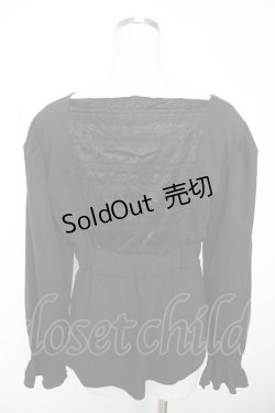 画像2: axes femme / ウエストリボンカットソープルオーバー M 黒 Y-25-12-04-054-AX-TO-SZ-ZY