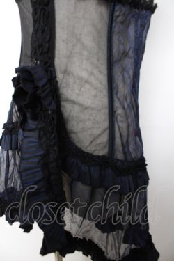 画像3: H jelly / シースルービスチェpt入りベビードール  黒×青 Y-25-12-04-057-HN-OP-SZ-ZY