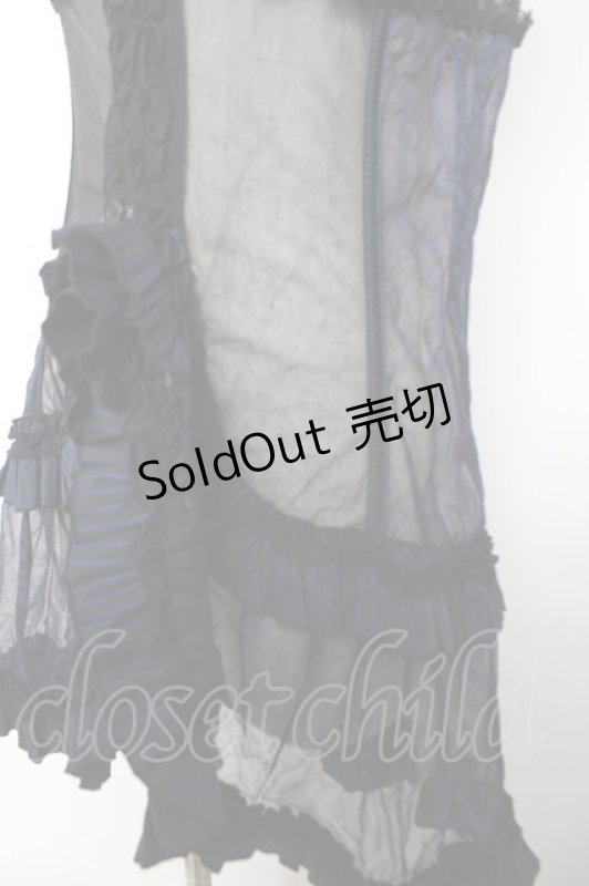 画像3: H jelly / シースルービスチェpt入りベビードール  黒×青 Y-25-12-04-057-HN-OP-SZ-ZI (3)
