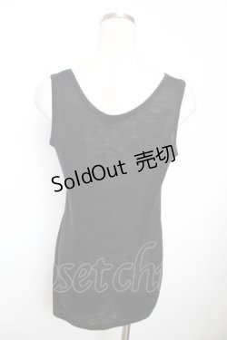 画像2: ALGONQUINS / プリントロングタンクトップ F 黒 Y-25-12-04-058-AL-TO-SZ-ZY